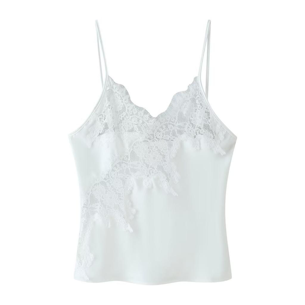 European and American Style, Wholesale Women's Clothing Fashion Versatile Temperament Casual Lace Splicing Top Shorts Set