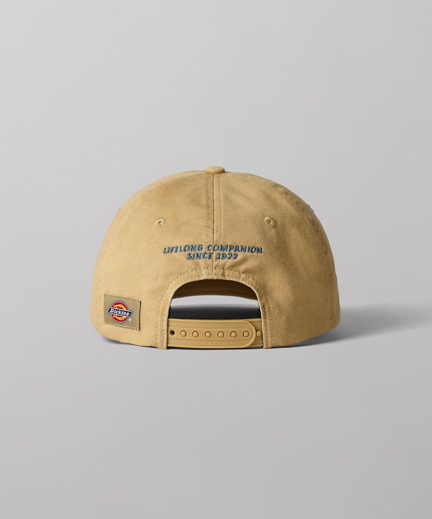 DICKIES Washed Banner Logo Ball Cap Khaki