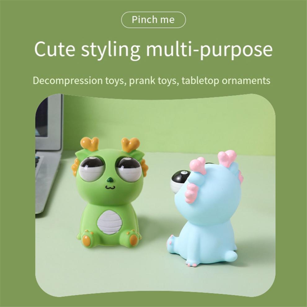 C Squeeze Toys,Out Eyes Toy Dragon Shape, Fidget Sensory Toys for Adults, Stress Relief