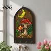 Key Hanger for Bedroom Door Bohemian Wooden Hanger Decorative Wall Mounted Holder with 4 Metal Boho Style Decor Hooks Artistic Hanging Hook Entryway