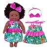 12inch Black Baby Doll Life Like Reborns Toy Toddler Girl African Doll with Outfit Role Playing Reborns Toy Kids Gift