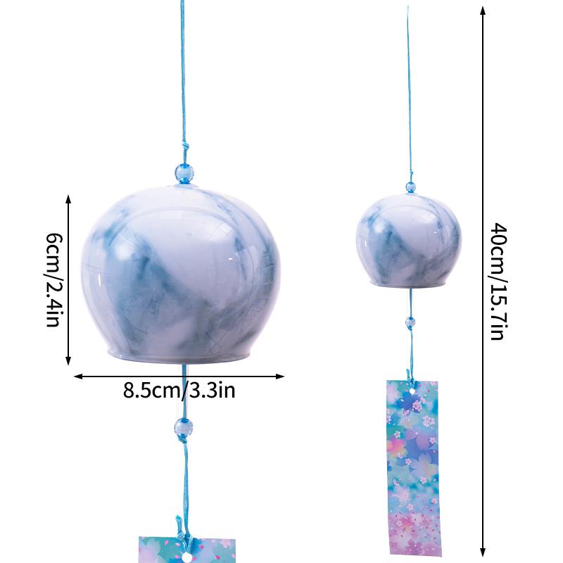 Japanese Style Cute Cat Paw Glass Wind Chime DIY Hand-painted Small Goldfish Birthday Gift Outdoor Garden Decoration Pendant