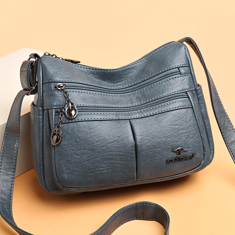 Women's 2025 Versatile PU Crossbody Bag: Fashionable, Multi-Pocket Shoulder Bag for Middle-Aged & Elderly Ladies