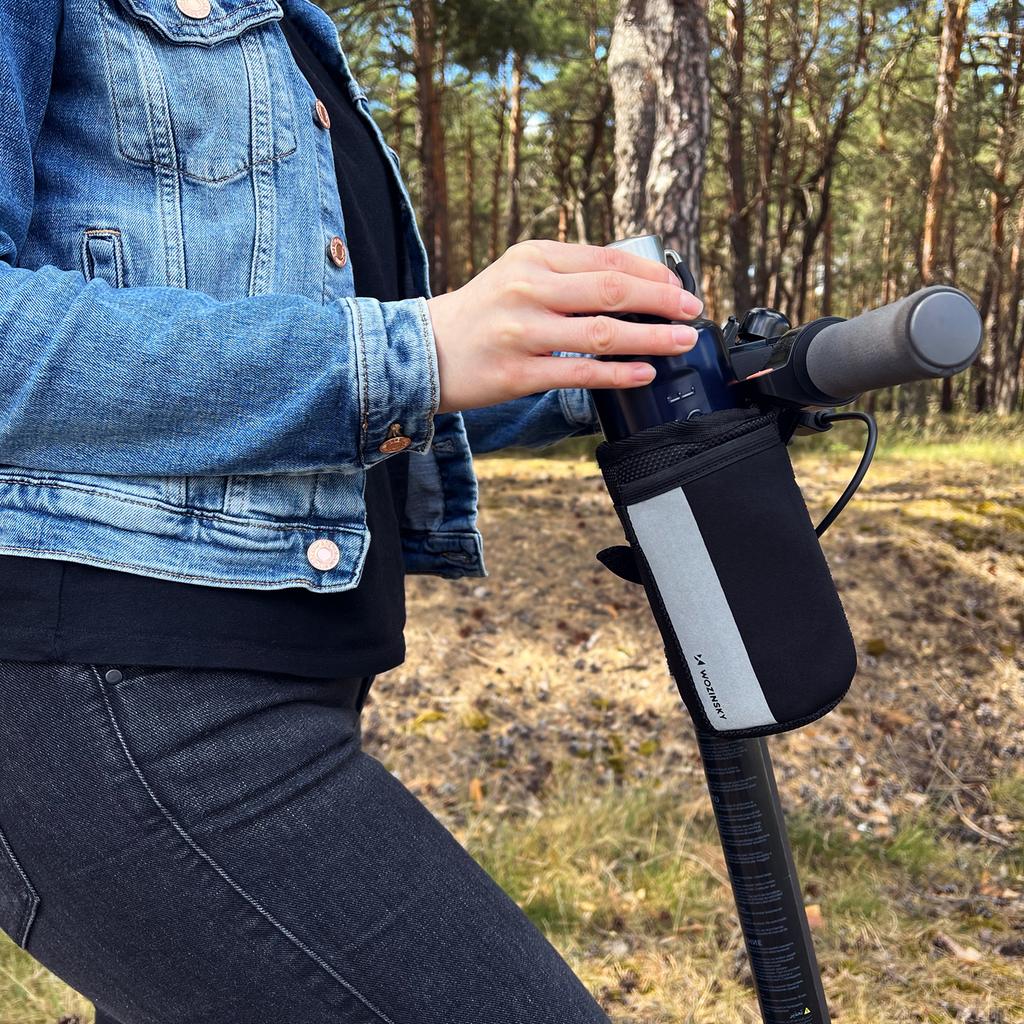 Thermal bottle bag for bike or scooter 1 l black