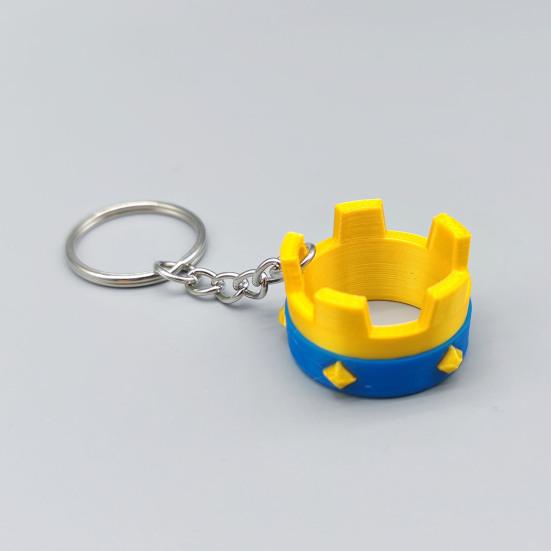 Kronnyckelring för Royale Spelälskare 3D-printad Kronryggsäckshänge Spelare Nyckelringstillbehör för Fans Samlare