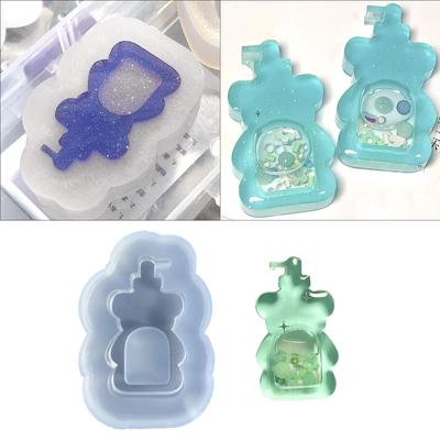 Resin Shaker Mold DIY Quicksand Casting Epoxy Silicone Mold Resin Epoxy Jewelry Molds for Pendant Decoration Crafts