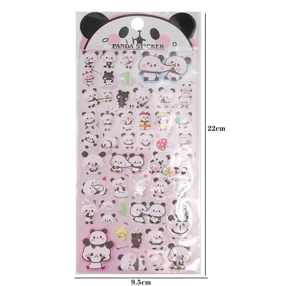 Strawberry Bear Panda Bubble Sticker 3D Panda Bubble Sticker  Skateboards Luggage Suitcases Decor