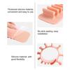 Silicone Makeup Brush Holder Wash Dry 2-in-1 Suction Cup Design Compact Size Waterproof Makeup Brush Stand
