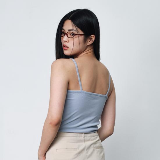 Remove square neck easy bra tank top 3 colors (navy, blue, pink)