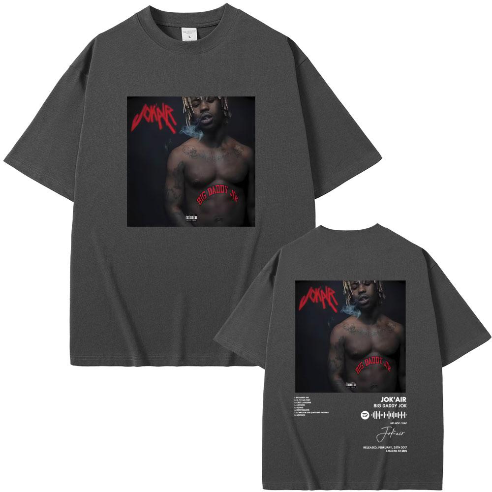 Rapper Jokair Big Daddy Jok Album Merch Tshirt Unisex Women Vintage Oversized T Shirts Fashion Hip Hop Short Sleeve Tee Streetwear