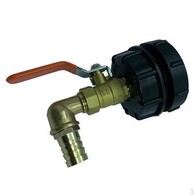 1 Piece IBC Tote Tank Adapter 62mm Thread Brass Faucet Valve 19 32mm