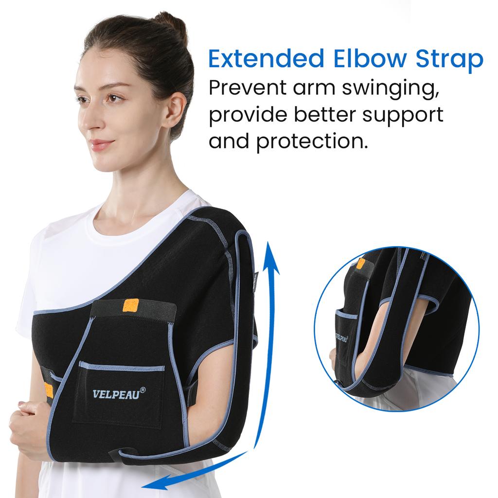 Velpeau Shoulder Sling For Rotator Cuff Break, Elbow Injury, Fracture And Rheumatic, Adjustable Arm Sling For Women And Men