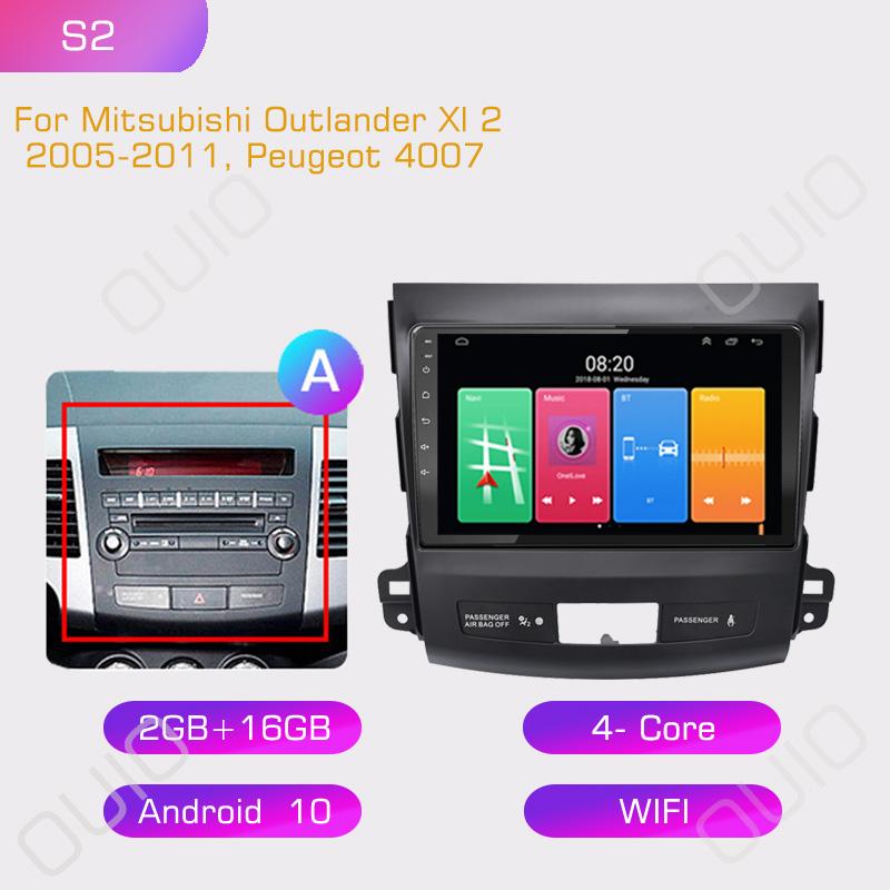

2din Android10 Автомагнитола Мультимедиа Carplay Auto GPS Навигация Для Mitsubishi Outlander xl 2 2005-2011 Для Citroen C-Crosser