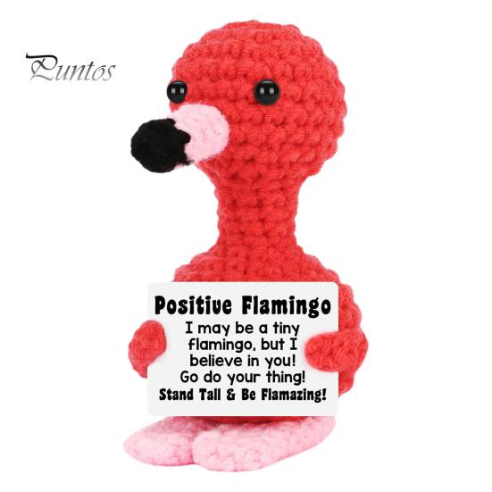 

Кукла-фламинго крючком Мини позитивный вязаный крючком фламинго Эмоциональный вдохновляющий подарок из пряжи Фламинго мотивирующий подарок для семьи коллег и друзей Flamingo
