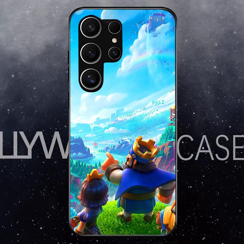 

Game Clash Royale-es Phone Case For Samsung S25 Edge Ultra S23 S22 S21 S20 Ultra Plus S24 Fe A54 A53 A25 Glass Cover Samsung A34