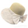 Mesh brim large bow fisherman's hat children show their faces small spring summer sunshade sunscreen portable sun hat