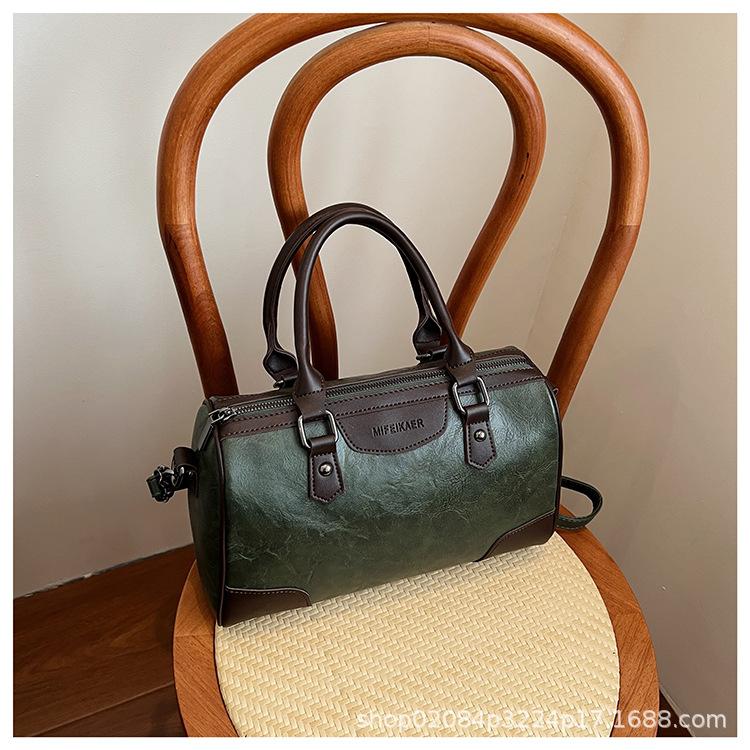 

2025 новый ретро темперамент для работы модная атмосфера пэчворк большая вместимость сумка через плечо сумка-мессенджер сумочка оливковое зеленый