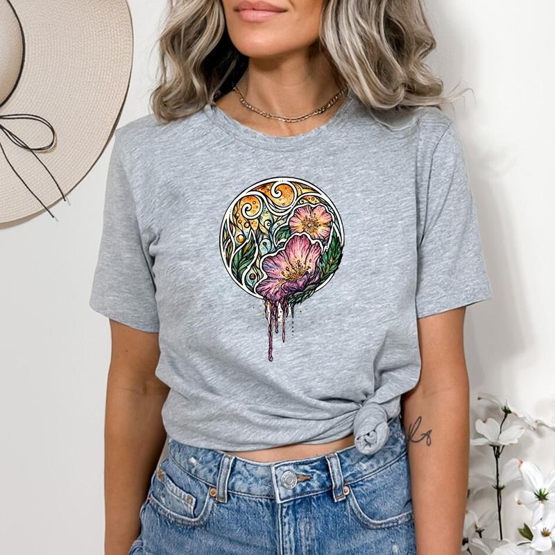 Grafik-T-Shirt mit Aufdruck, Kleidung, Lippe, lustiges Aquarell, süßes Sommer-Top, Damen-T-Shirt, lässig, Damenmode, kurzärmeliges T-Shirt