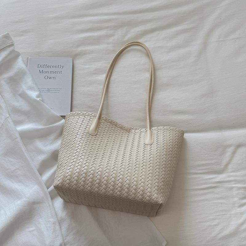 Tote Bag - Retro Woven Shoulder Bag - Hand-held Underarm Bag