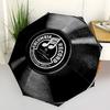 1 PC Automatic Folding Umbrella - Rock Music Pattern, Portable & Foldable Design with 8 Ribs, Christmas Birthday Gifts