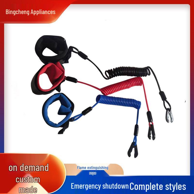 

Jet Ski Kill Switch Lanyard: Outboard Engine Safety Float Rope синий