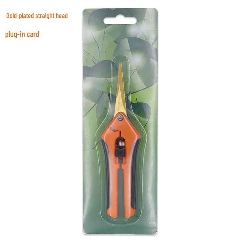 Stainless Steel Pruning Shears for Flowers, Fruit, and Vegetables - Straight Head Gardening Shears
