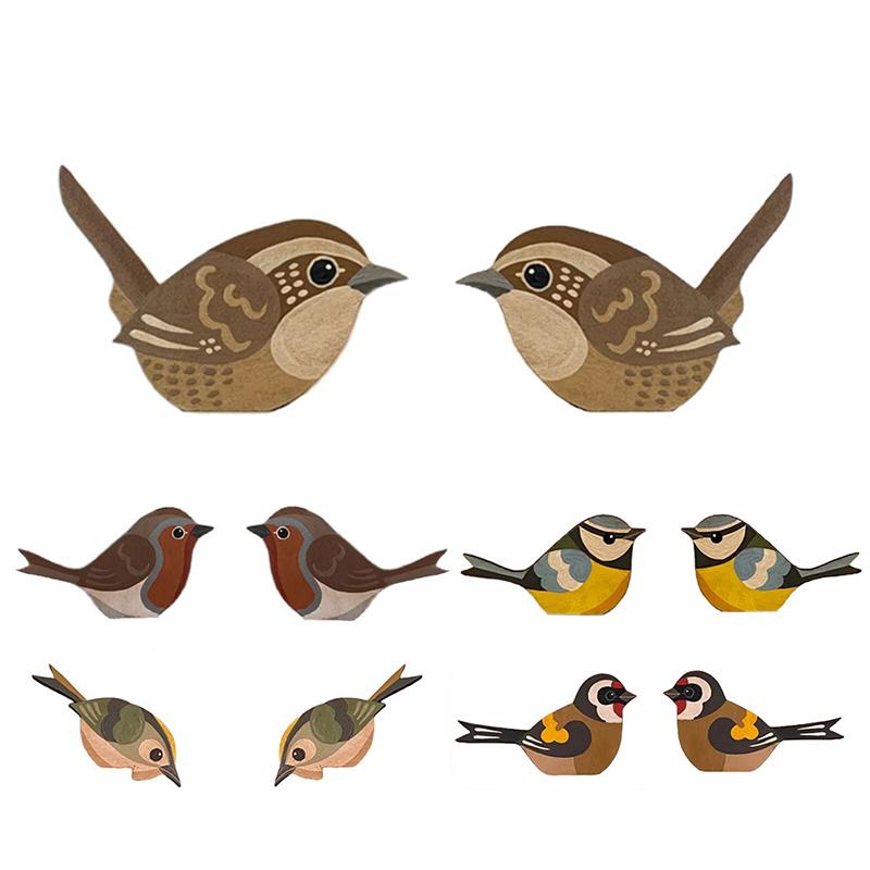 1 pár dřevěných rustikálních ptáčků nástěnné dekorace do obývacího pokoje barevné létající ptáky dekorace roztomilé domácí dekorace obrazy
