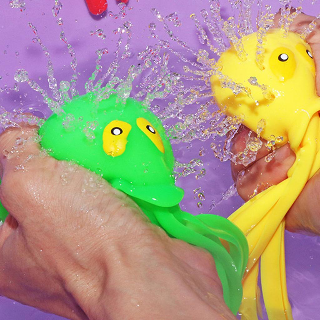 Octopus Ball Toy Luminous Stress Relief Cute Sensory Kids Bath Toy for Boys Girls for Beach Pool 4pcs