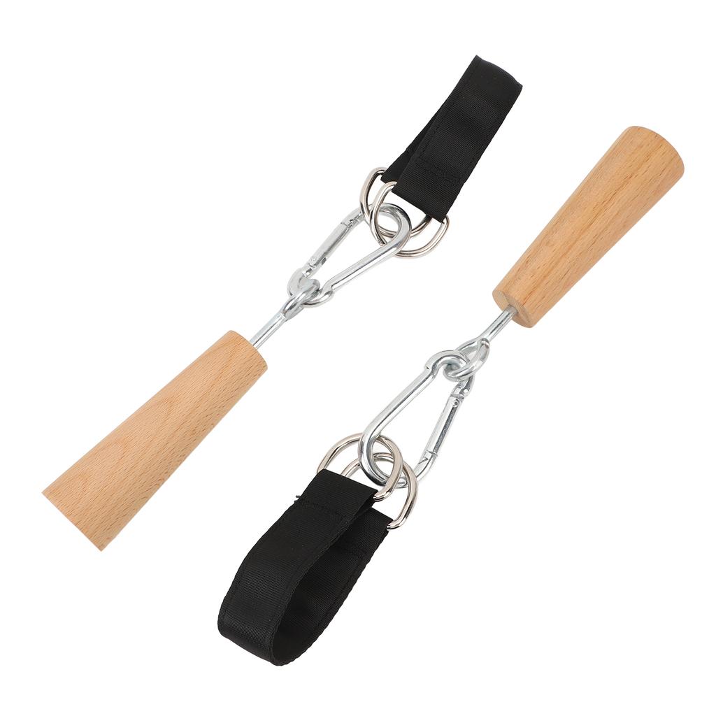 1 pár dřevěných stahovacích rukojetí Profesionální příslušenství pro posilování paží Pull Up Fitness pro domácí použití