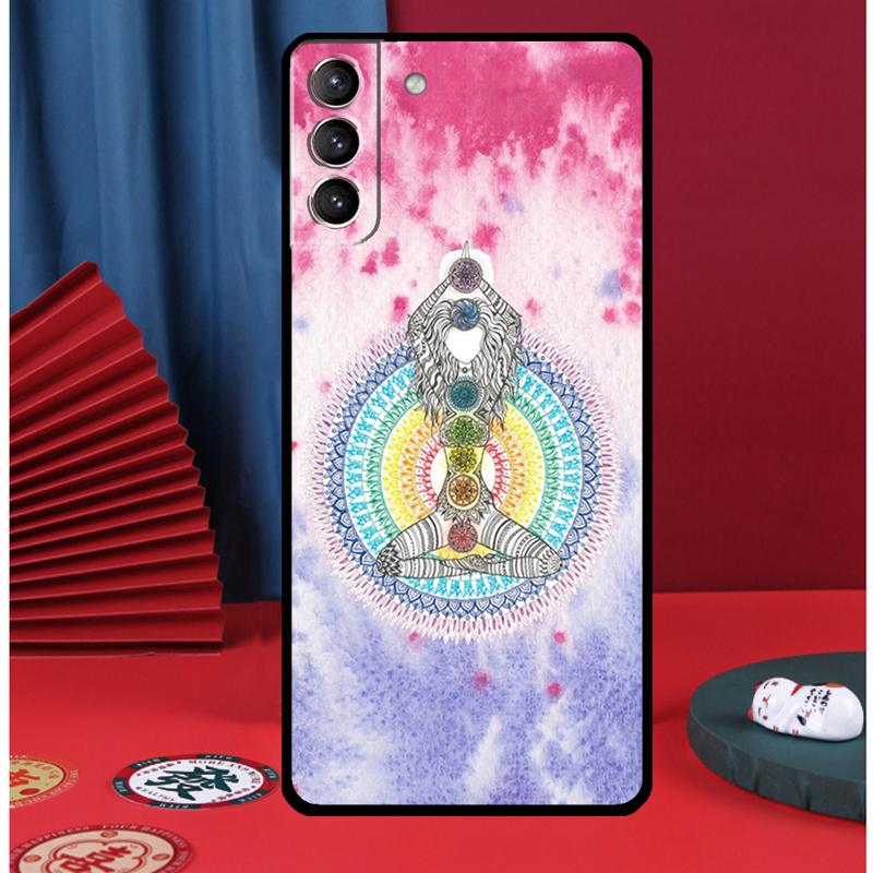 Mandala Chakra Insist Yoga Phone Case For Samsung Galaxy S24 Ultra S9 S10 S20 FE S21 S22 S23 Plus S25 Ultra Back Cover
