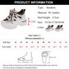 Fashion Mix Color Platform Sneakers Women Spring Pu Leather Thick Bottom Vulcanize Shoes Female Lace-Up Non-Slip Sports Shoes Ladies