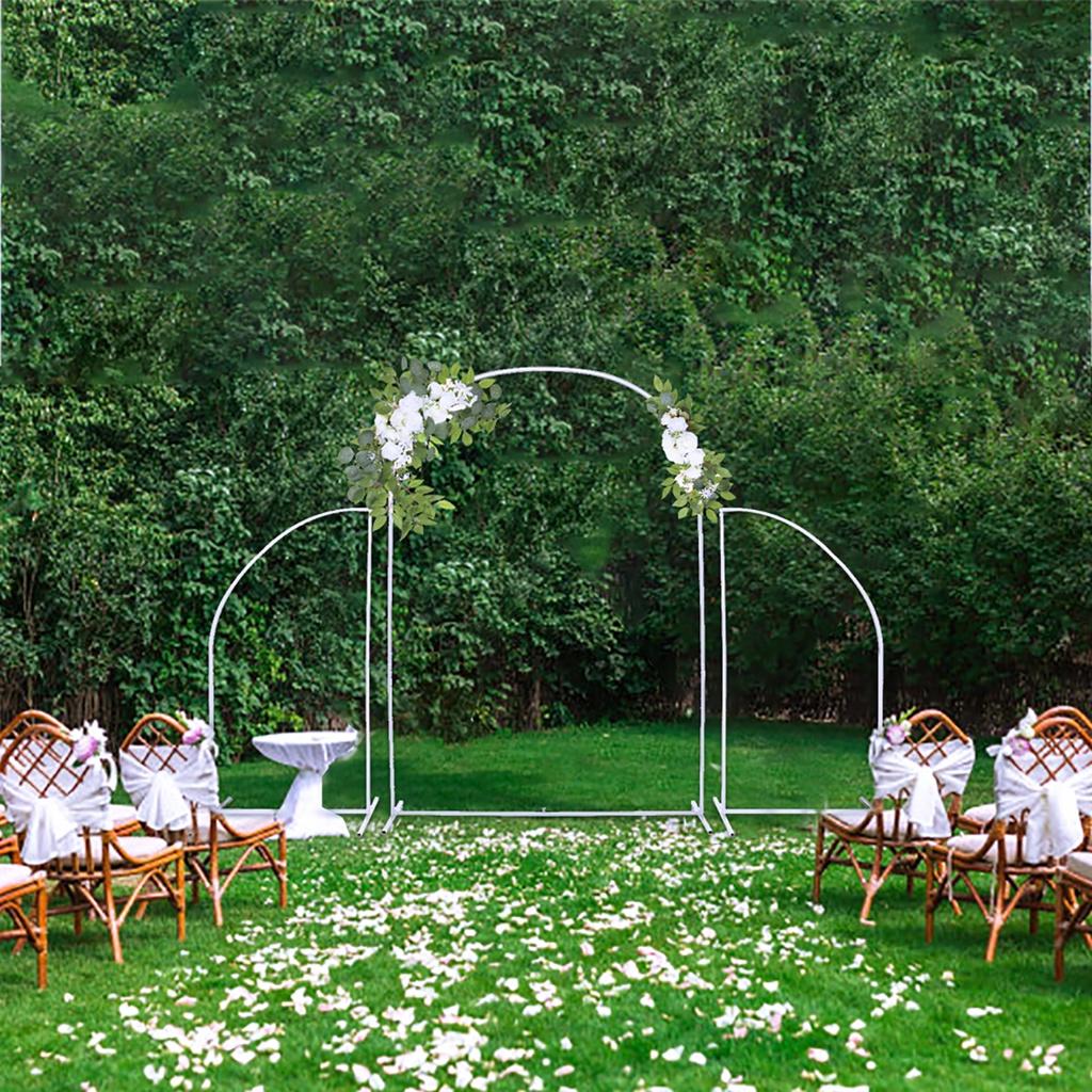 Wedding Arch Set Flower Stand Birthday Party Outdoor Balloon Arch Background Decoration Irregular Shape Stand 1 Set /3 Pieces New