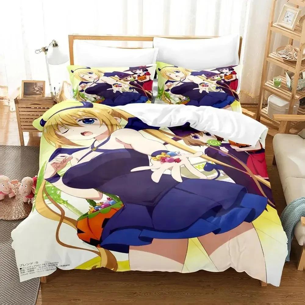 Cute Anime Kawaii Girl Blend S Bedding Set Single Twin Full Queen King Size Bed Set Adult Kid Bedroom Duvet Cover Sets