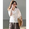 TERRE BLEUE Women's Summer Loose Half-Sleeve Shirt