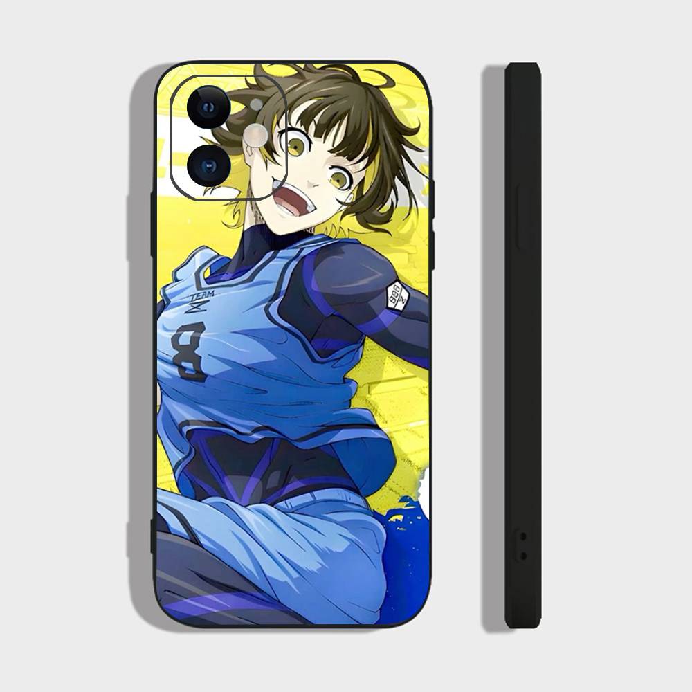 Meguru Bachira Anime BLUE LOCK Phone Case For IPhone 17 Air 16 15 14 13 Pro Max 11 12 Black Silicone Cover