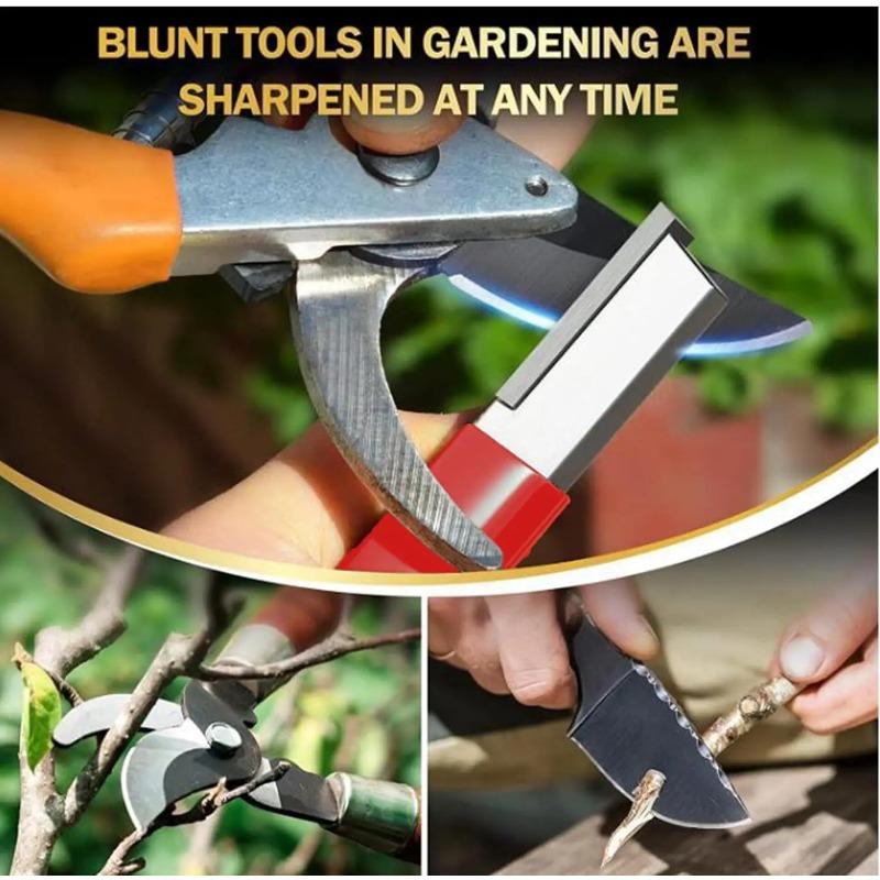 Garden Tool Sharpener Kitchen Knife Sharpener Portable Knife Sharpener for Garden for Pruning Shears Scissors Hunting Knives