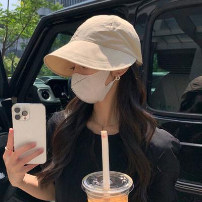 1Pcs Foldable Wide Brim Sun Hat Drawstring Adjustable Caps For Men Women Beach Hats Summer Quick-drying Mountaineering Hat