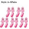 1-5Pairs Pink Bunny Magnetic Couple Socks Thin Mid Calf AutumnWinter Cute Hand Holding Anime Maternity WomenWarm Cozy Socks Gift