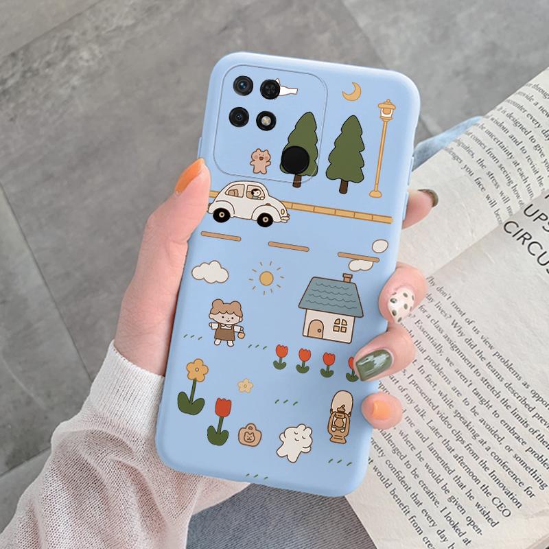 For Redmi 10C 10 C Back Cover Protective Case Soft Silicone Cute Cartoon Cat Frog Phone Case For Xiaomi Redmi 13C 14C 12C Coque