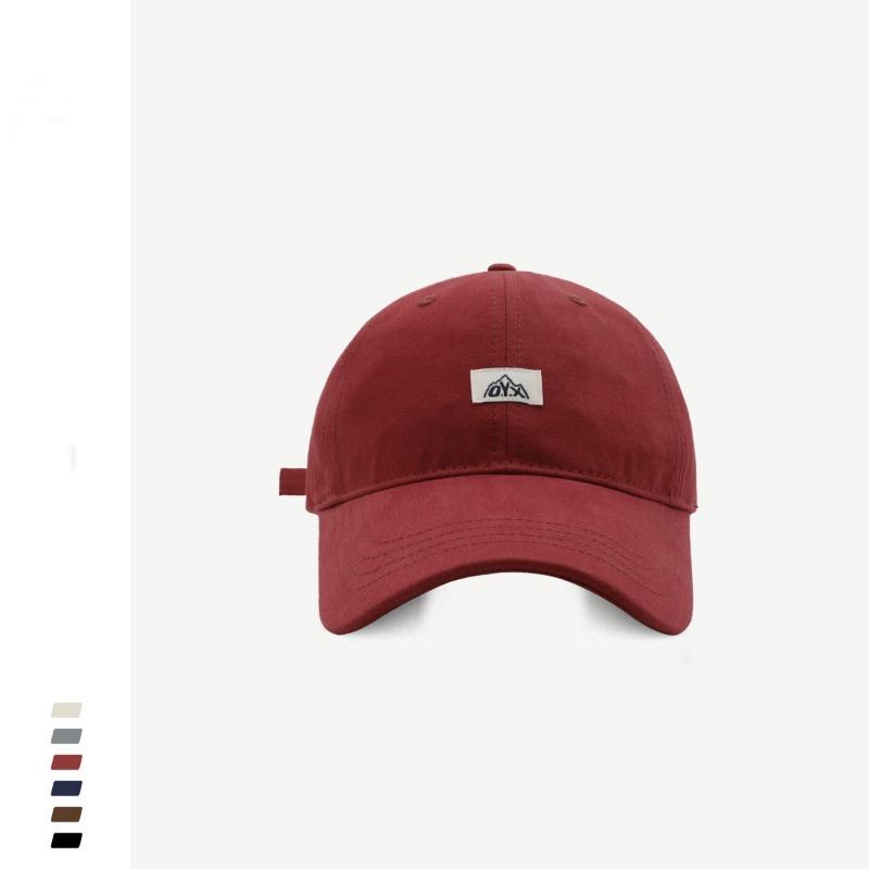 Original Design Alphabet Cloth Label Baseball Cap Men's and Women's Fashion Versatile Wide-brimmed Peaked Cap Show Small Face