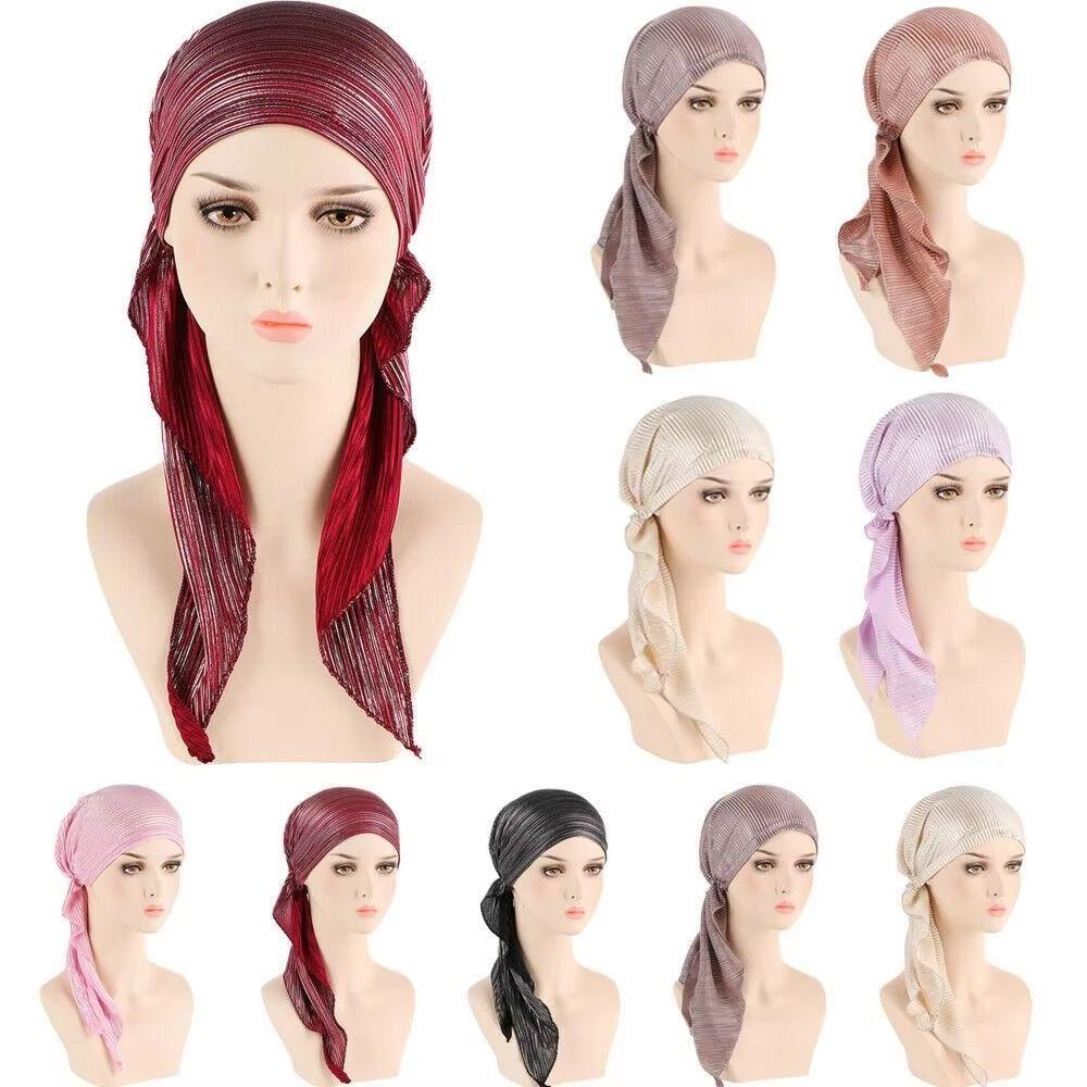 Elastic Cotton Women's Beanie Cap Soft Lady's Muslim Hijab Headscarf Turbantes Caps Muslim Women