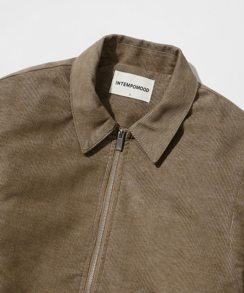 Intempomood Pigment Corduroy Bomber Jacket_Beige