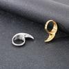 Kalen Creative Gold Color Men's Ring Hip Hop Shiny Stainless Steel Jewelry Chunky Curved Hook 6 Charms Finger Accessories Gift