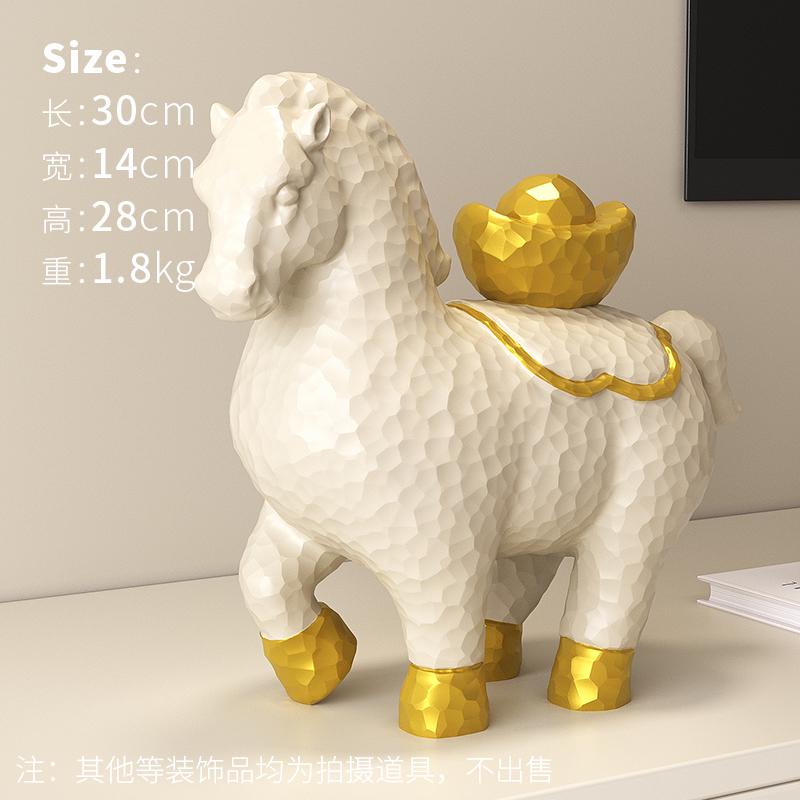 Lucky Figurines Get rich Horse sculpture Entrance Decoration Light luxury home decor Study office home decoration ornaments