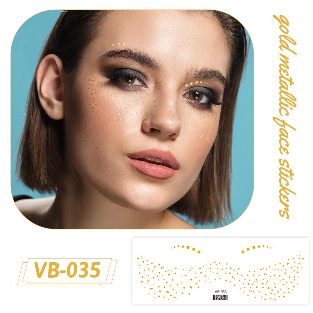Ruikalong Gold Stamping Face Stickers: Freckle Style, Waterproof, Sweatproof, Eco-friendly