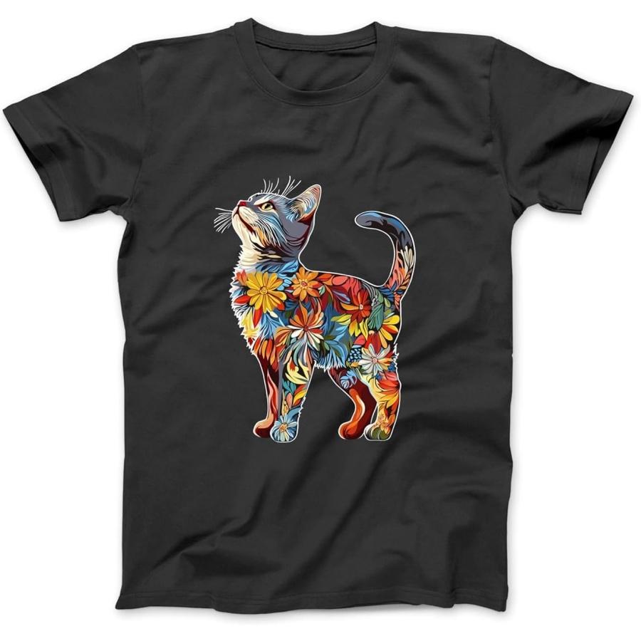 

American Shorthair Flower Long Sleeve, T-Shirt, Sweatshirt, Hoodie for Men Women Kids Made in Canada Black XXXXXL різнокольоровий