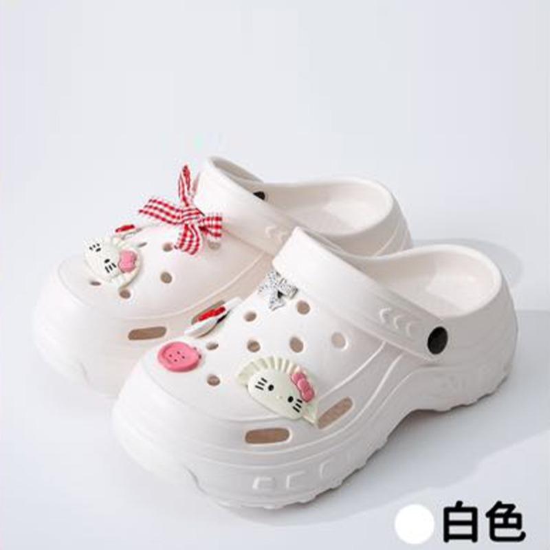New thick-soled slippers women wear non-slip and wear-resistant cute cartoon eva slippers hole shoes wholesale