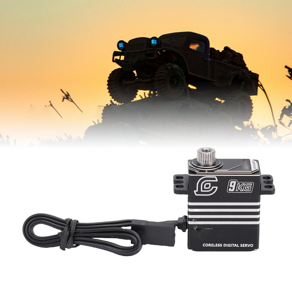 9KG RC Digital Micro Servo with Arm IP66 Water Proof Metal Servo Replacement for SCX10 III 1/18 Craw