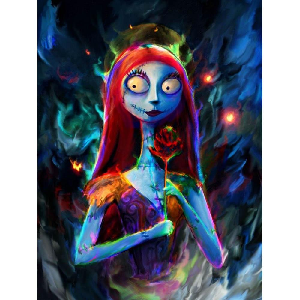 Skull Jack Sally Couple Diamond Painting New Full Diamond Nightmare Before Christmas Themed Handmade DIY Diamond Embroidery Material Pack