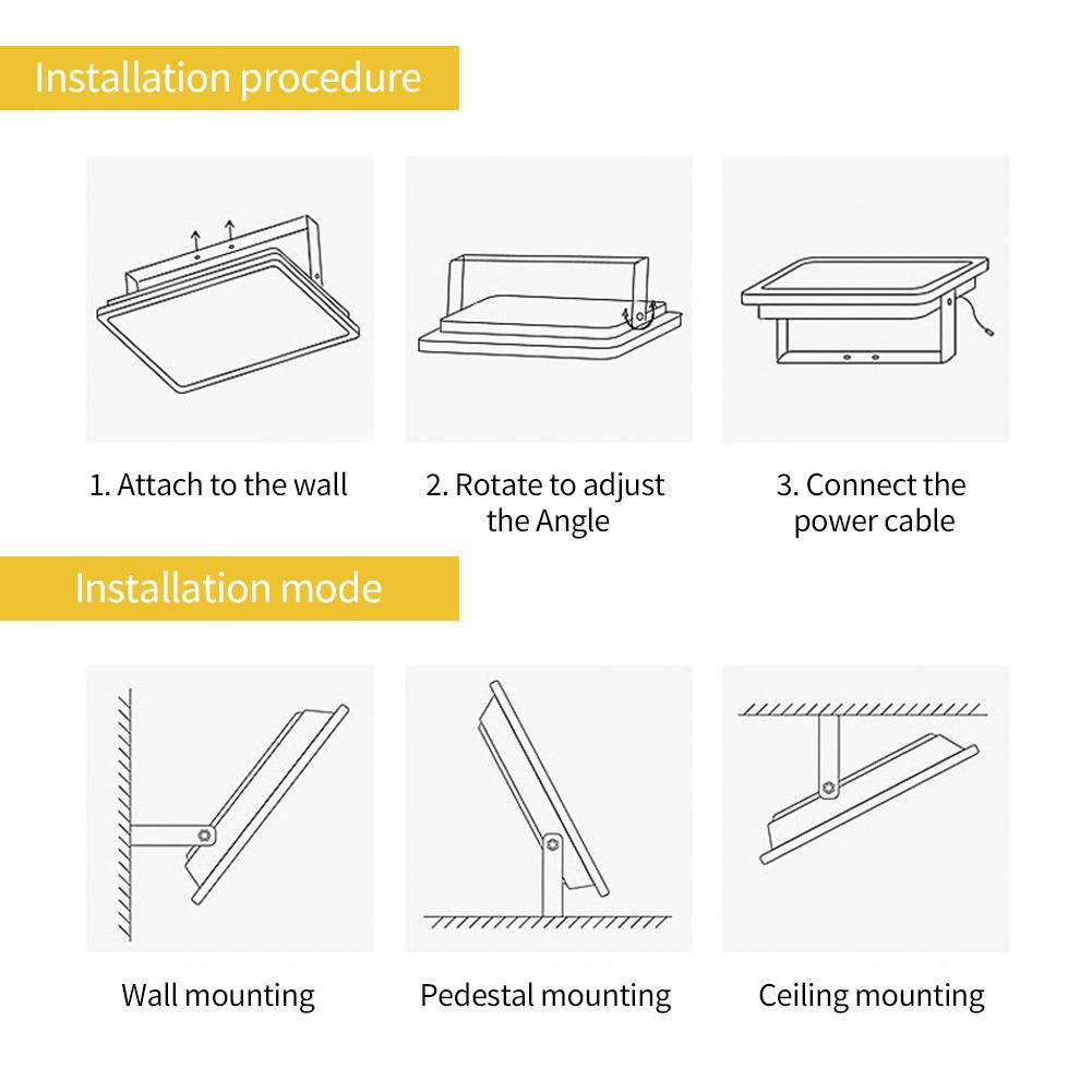 LED PIR Motion Sensor Floodlight Outdoor Wall Light White Light 50W 30W 20W 10W IP66 Waterproof LED Spotlight For Garden